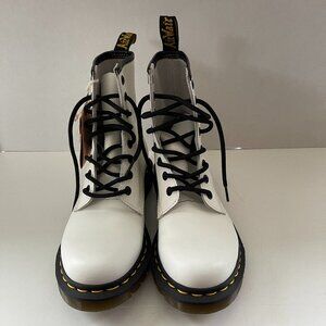 NWOT Dr. Martens 1460 White Women's Leather Lace Up Boots